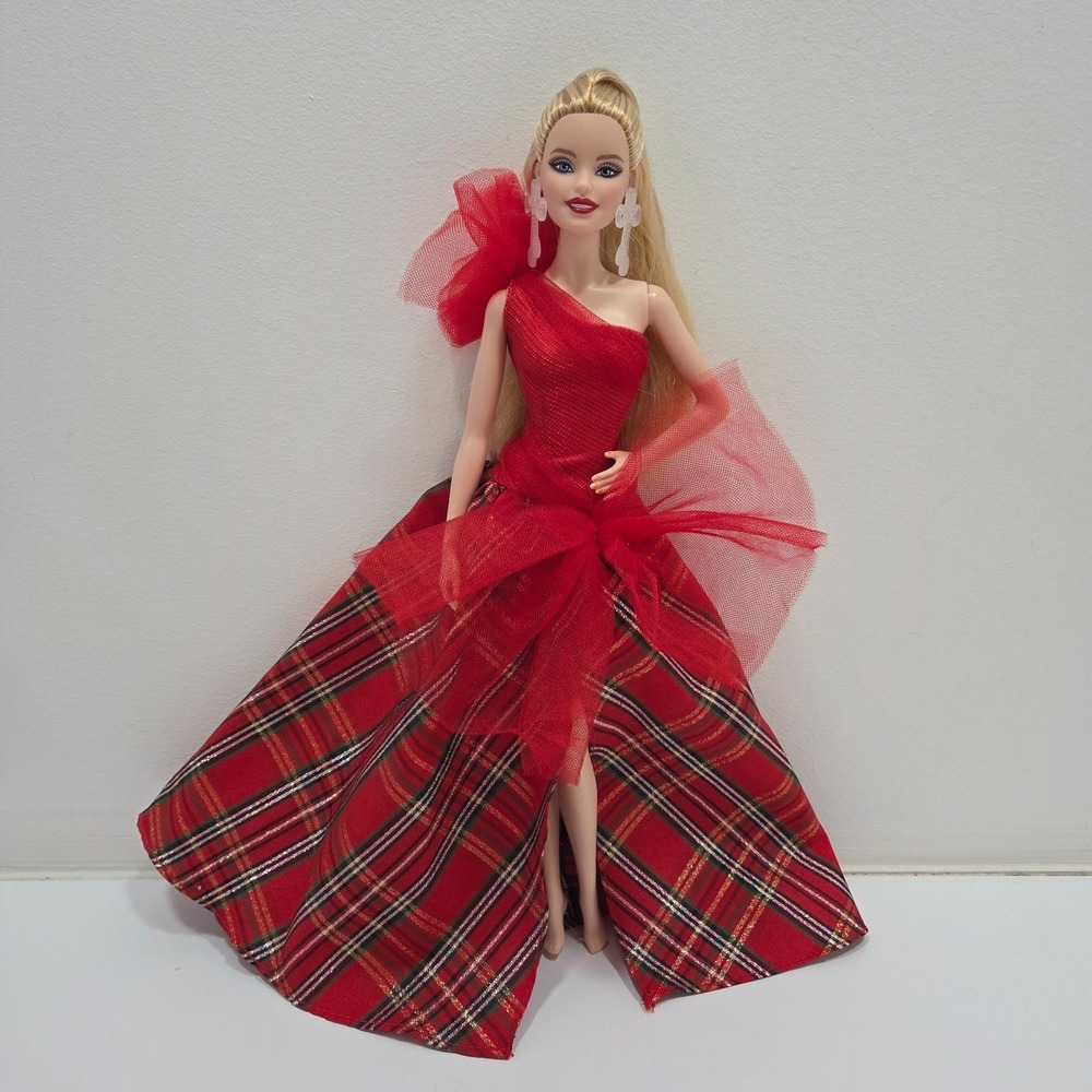 Mattel Barbie Signature 2024 Holiday Barbie Fashion Doll W/ Dress & Earrings